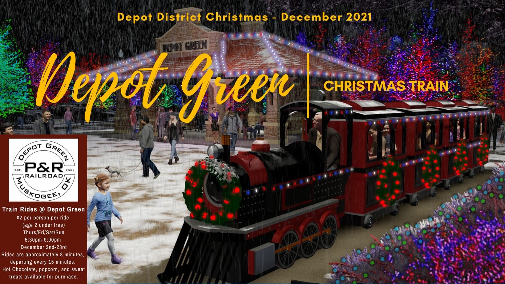 Depot Green Christmas Train